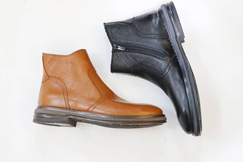 تصویر بوت چرم طبیعی مردانه مدل KM04