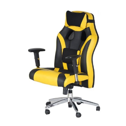 "صندلی گیمینگ m301 با پایه فولادی کروم و چرخ PVS ژله‌ای