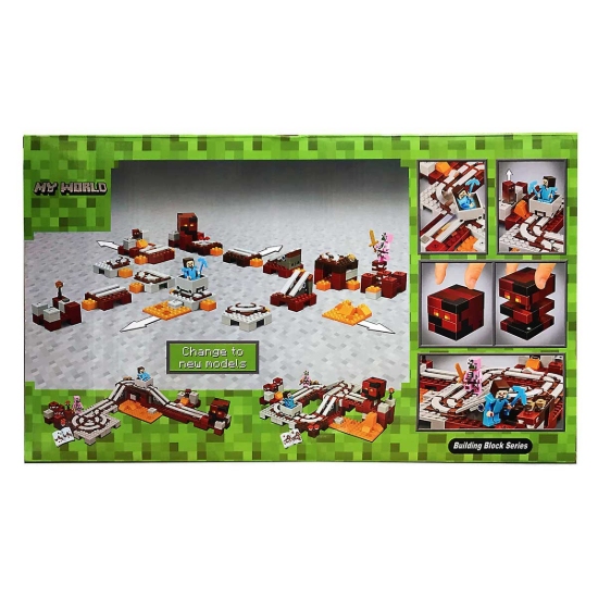 تصویر لگو 399 تکه ماینکرافت مدل The Nether Railway کد 10620