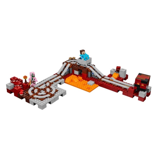 تصویر لگو 399 تکه ماینکرافت مدل The Nether Railway کد 10620