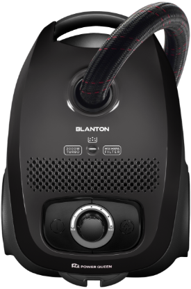 تصویر جارو برقی 1205B دارای لوله کنفی رنگ مشکی بلانتون