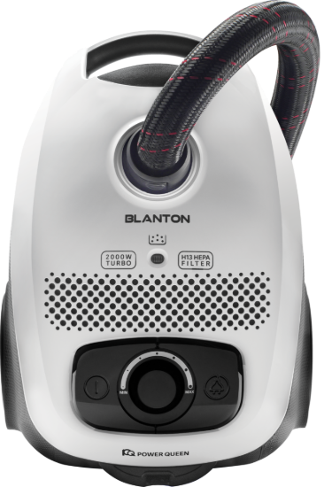 تصویر جارو برقی 1205W دارای لوله کنفی رنگ سفید بلانتون