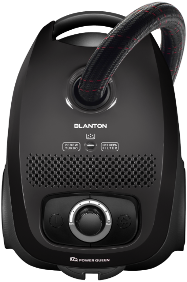 تصویر جارو برقی 1205B دارای لوله کنفی رنگ مشکی بلانتون