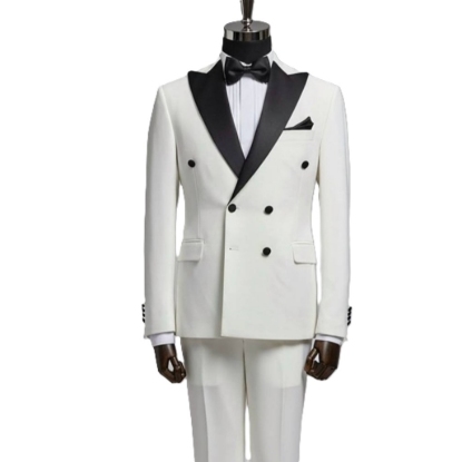 تصویر کت شلوار مردانه مدل دبل برست شش دکمه دامادی