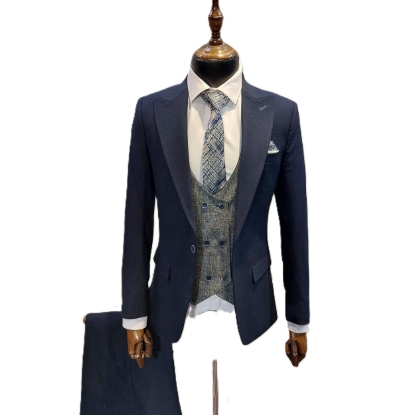 تصویر کت شلوار مردانه مدل جلیقه دو رو اسلپ