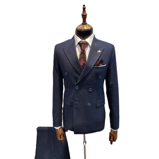 تصویر کت شلوار مردانه مدل دبل برست گلکسی