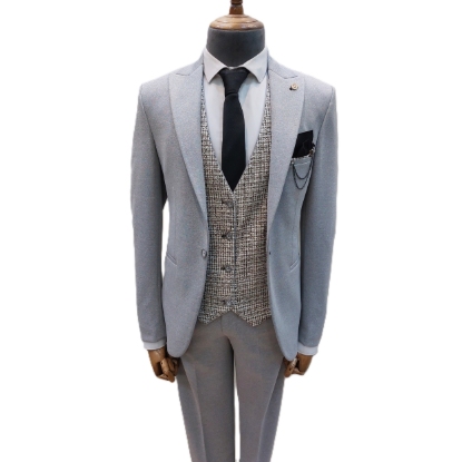 تصویر کت شلوار مردانه مدل اسپرت جلیقه دو رو