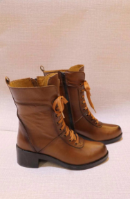 تصویر پوتین چرمی زنانه مدل KZ05