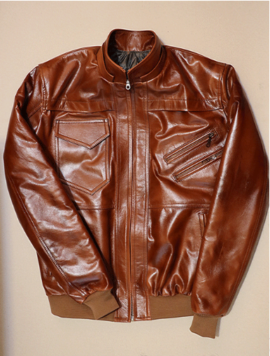 تصویر کاپشن چرمی مردانه مدل MN08