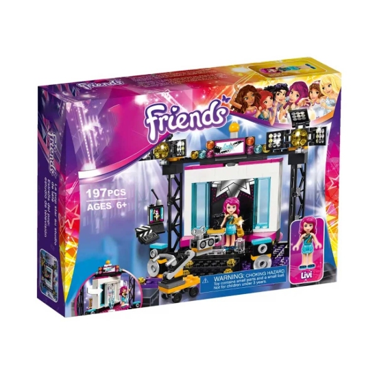 تصویر لگو 197 تکه دوستان مدل Pop Star TV Studio کد 10538