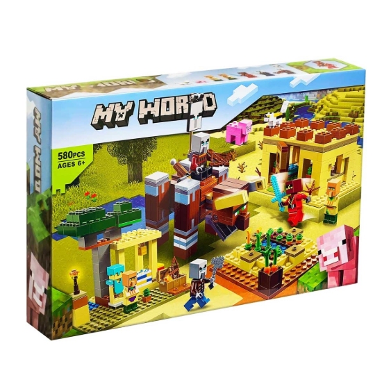 تصویر لگو 580 تکه ماینکرافت مدل The Illager Raid کد 11477